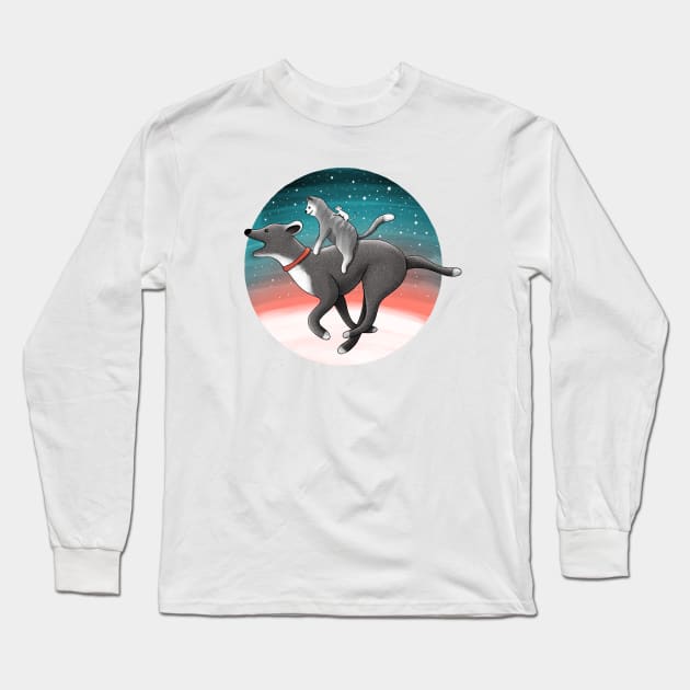 Together we are faster | Illustration Long Sleeve T-Shirt by DrawingEggen